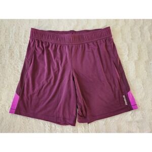 Reebok Drawstring Activewear Shorts Plum Purple Womens Small 7" Inseam Loose Fit
